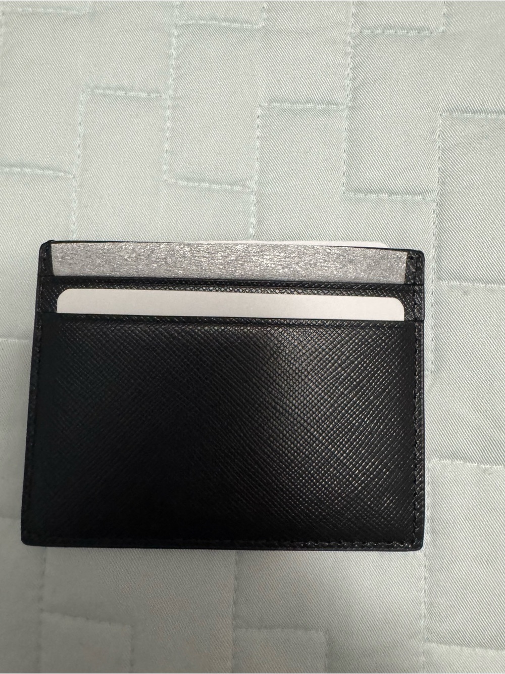 kate spade Black Leather Card Case with Gold Logo - Picture 2 of 2
